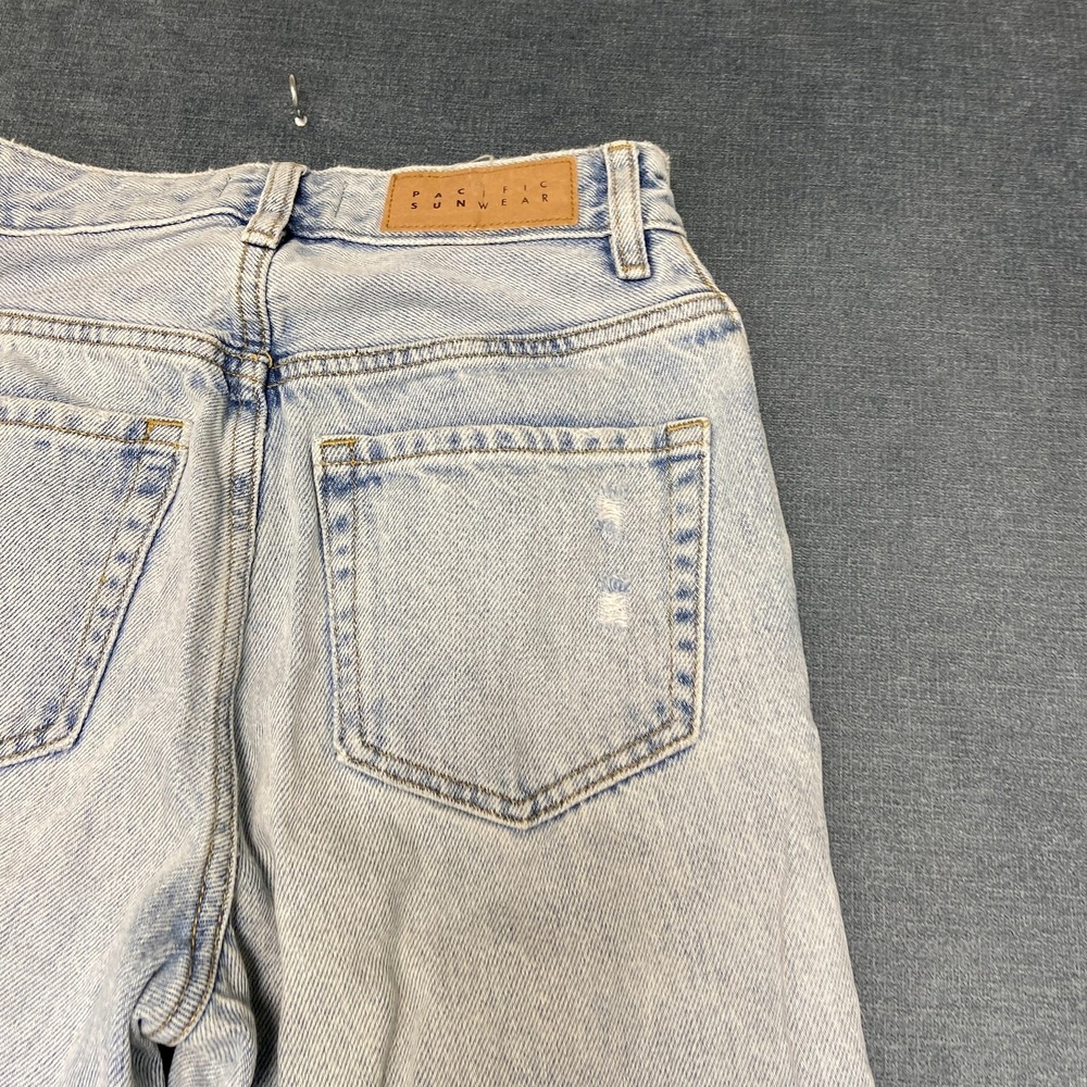 Pacsun 90s Boyfriend Jeans Womens 23 Blue Light Wash Distressed Straight Leg - Picture 16 of 16